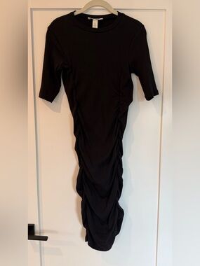 H&M Classic Black Ruched Women’s Maternity Dress (S)